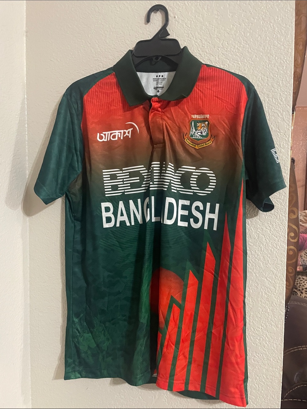 Bangladesh Team Green-Red Cricket Polo Shirt
